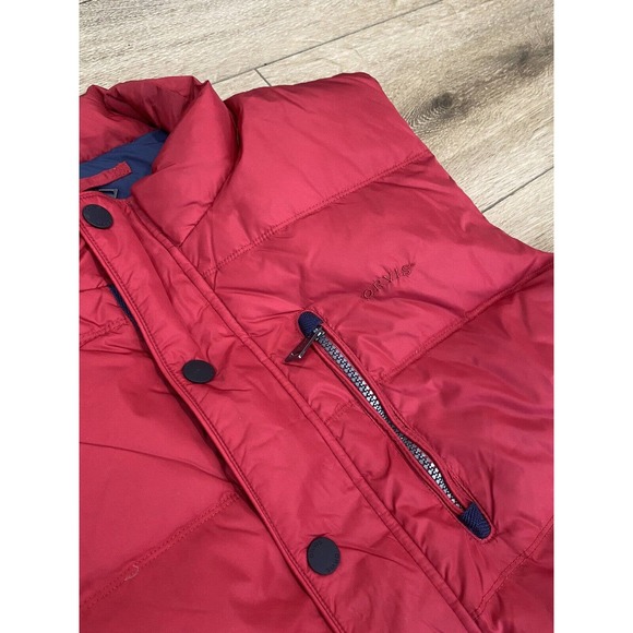 Orvis Men's Large Duck Down Fill Puffy Vest Red - Picture 3 of 7